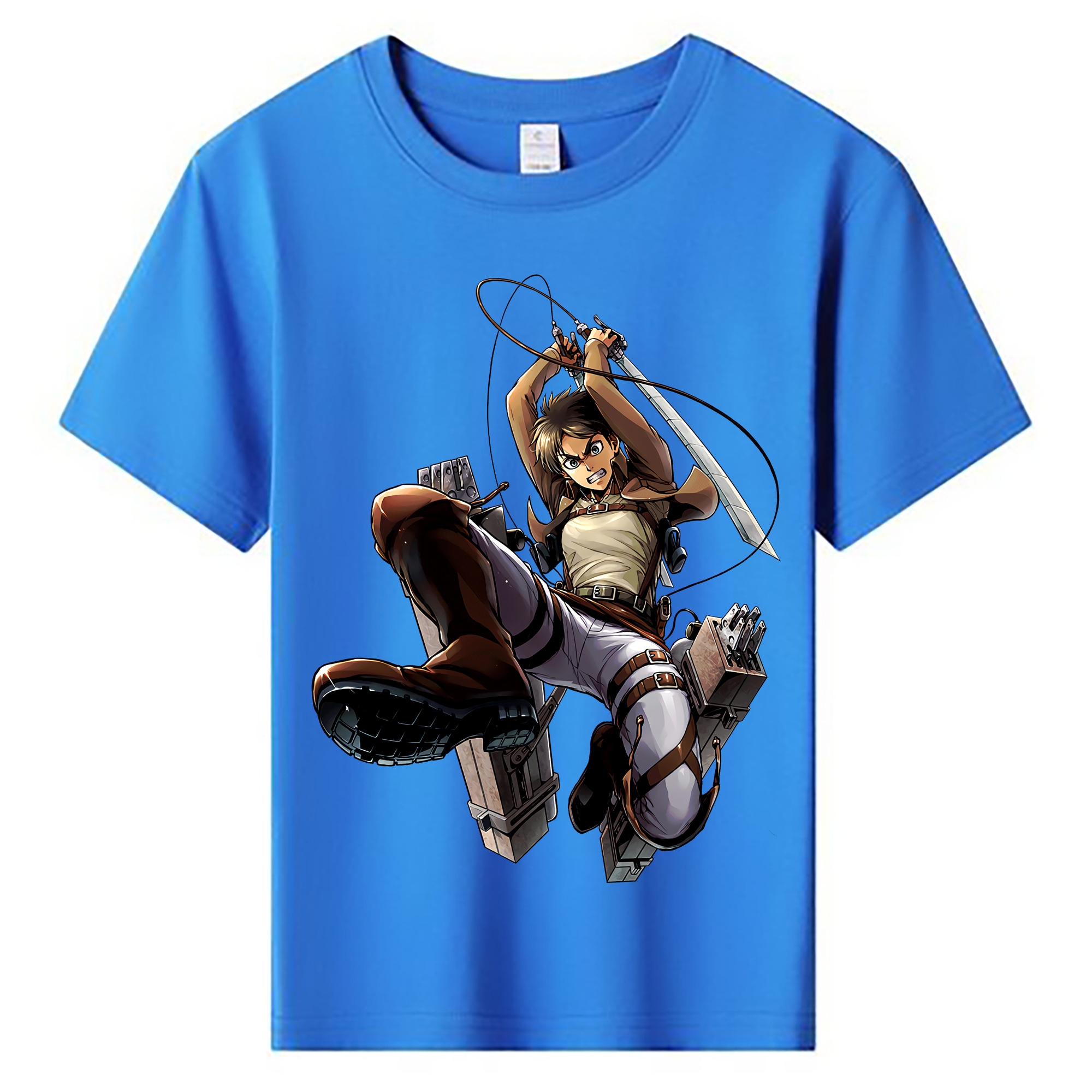 （画像用） 進撃の巨人 エレン･イェーガー Attack on Titan Eren Jäger 綿100％キッズTシャツ（フロントプリント）